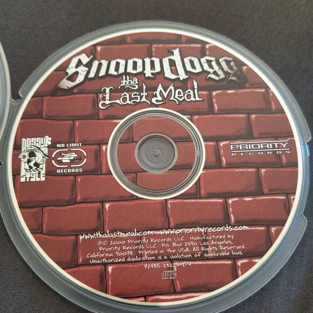 Vtg 2000 Snoop Dogg THA LAST MEAL CD RAP HIP HOP NO LIMIT RECORDS
